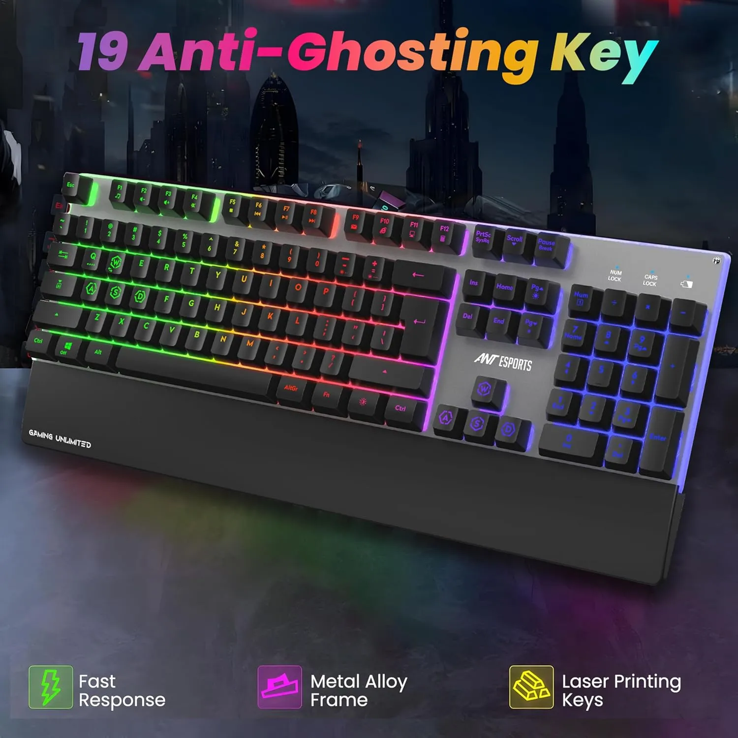 Ant Esports Wireless Gaming Keyboard Mouse Combo RGB (KM500 Pro) view 5